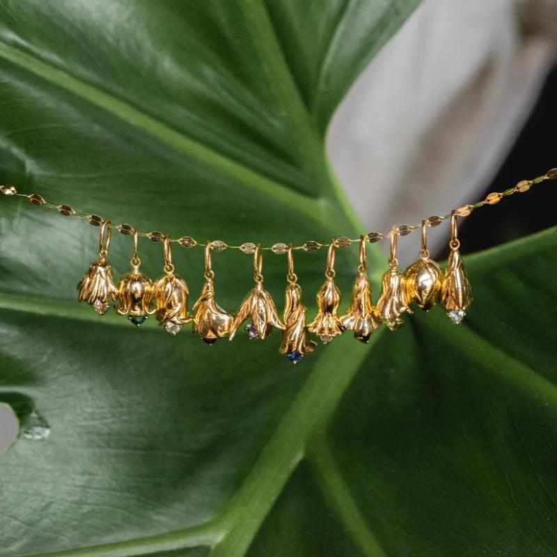 Floral Birth Flower Pendant-Flower Teddy Bear