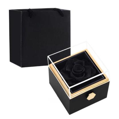 Locked Keepsake Flower Box Necklace-Flower Teddy Bear