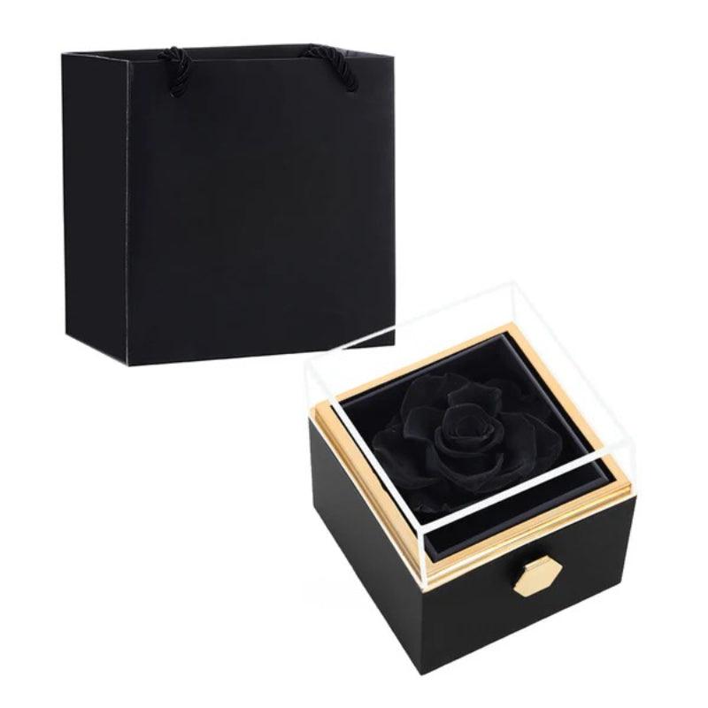 Locked Keepsake Flower Box Necklace-Flower Teddy Bear