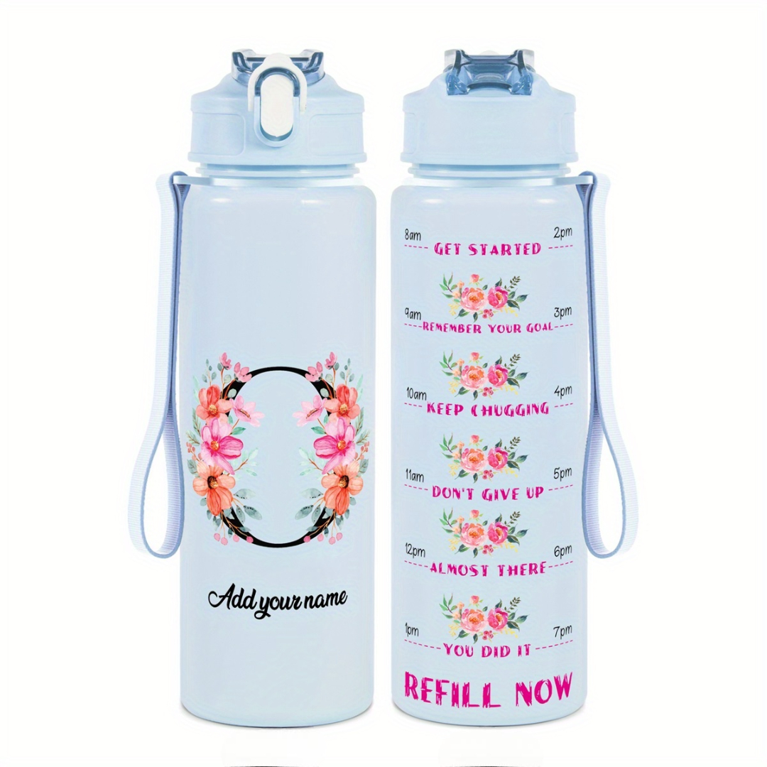 Personalized Water Tracker Bottle With Custom Name