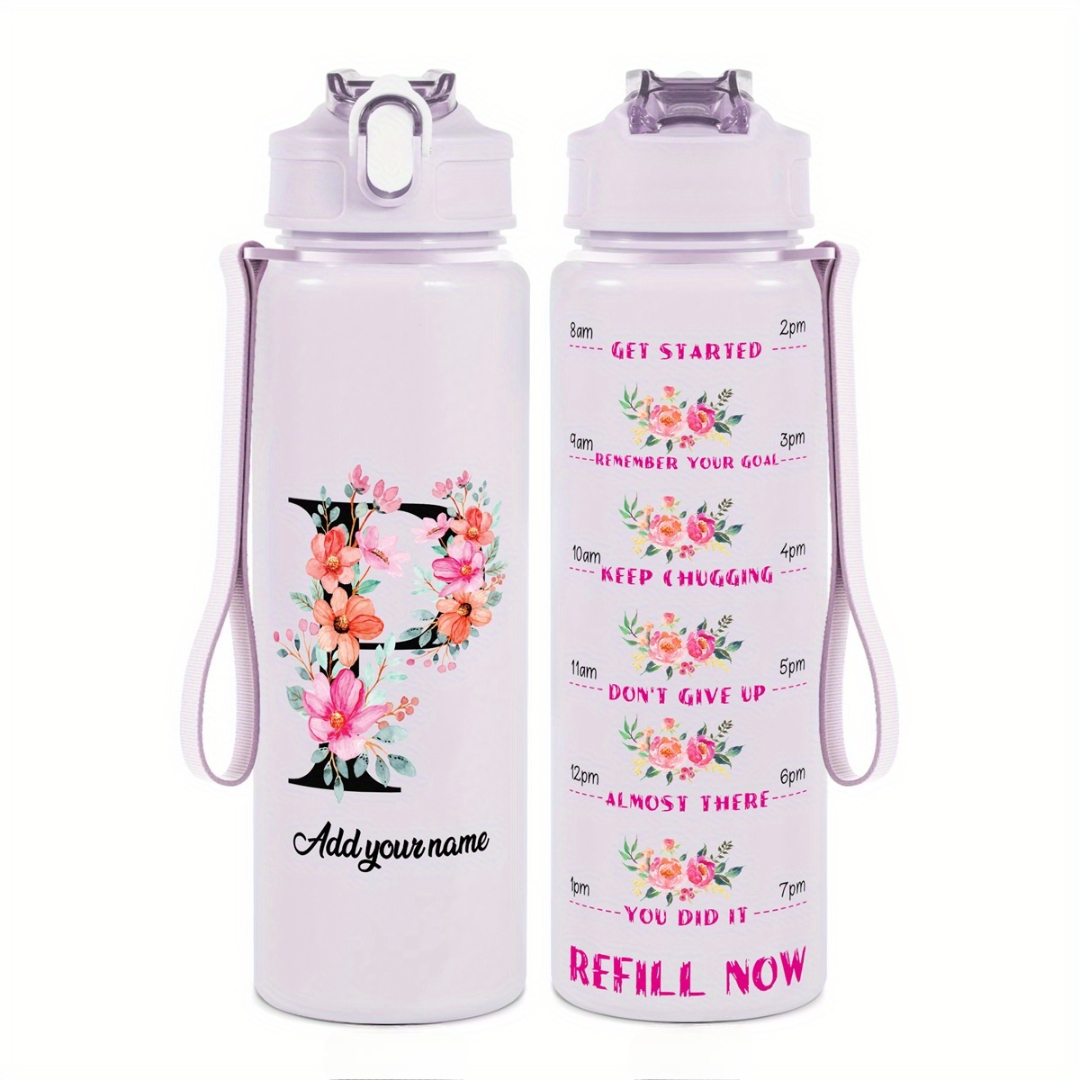 Personalized Water Tracker Bottle With Custom Name