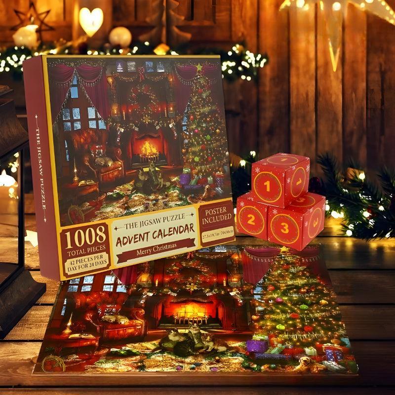Puzzle Advent Calendar Countdown-Flower Teddy Bear