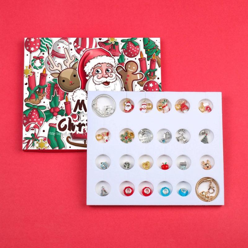 Christmas Charm Advent Calendar – Festive Jewelry Collection-Flower Teddy Bear