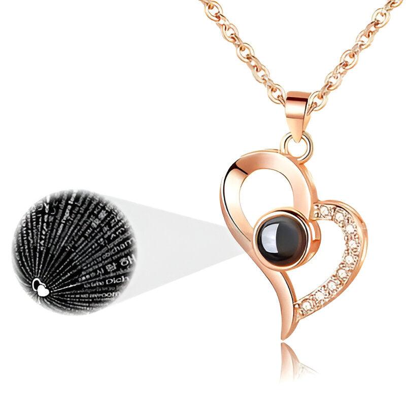 100 Languages Projection Necklace-Flower Teddy Bear