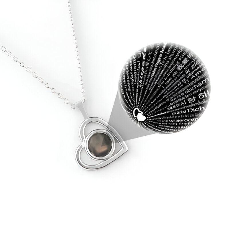 100 Languages Projection Necklace-Flower Teddy Bear