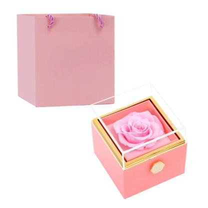 Locked Keepsake Flower Box Necklace-Flower Teddy Bear