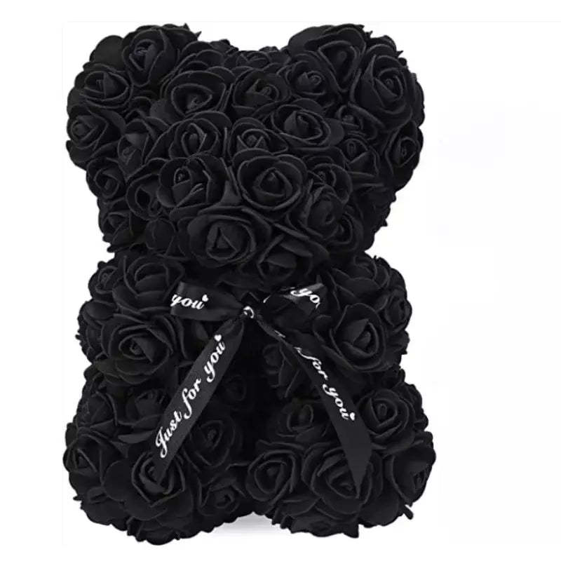 Artificial Rose Teddy Bear For Mothers Day Celebration-Flower Teddy Bear