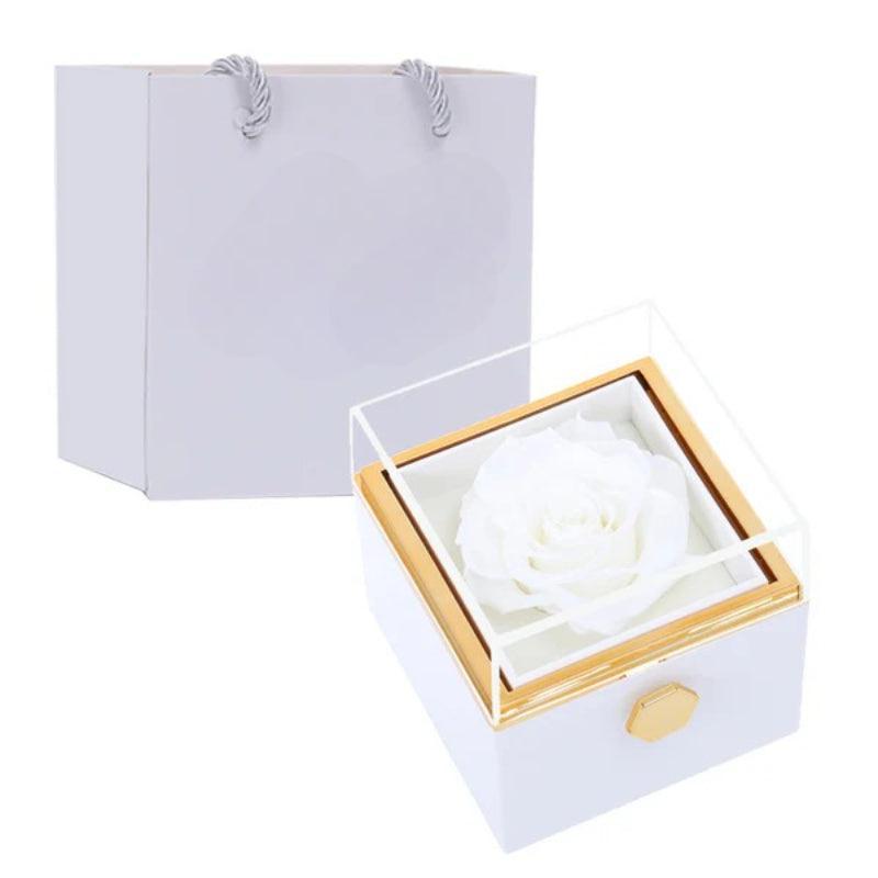 Locked Keepsake Flower Box Necklace-Flower Teddy Bear