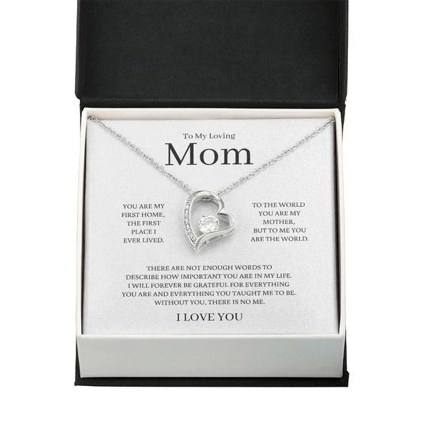 Crystal Pendant Necklace Gift Mom –  Elegant And Timeless Love-Flower Teddy Bear