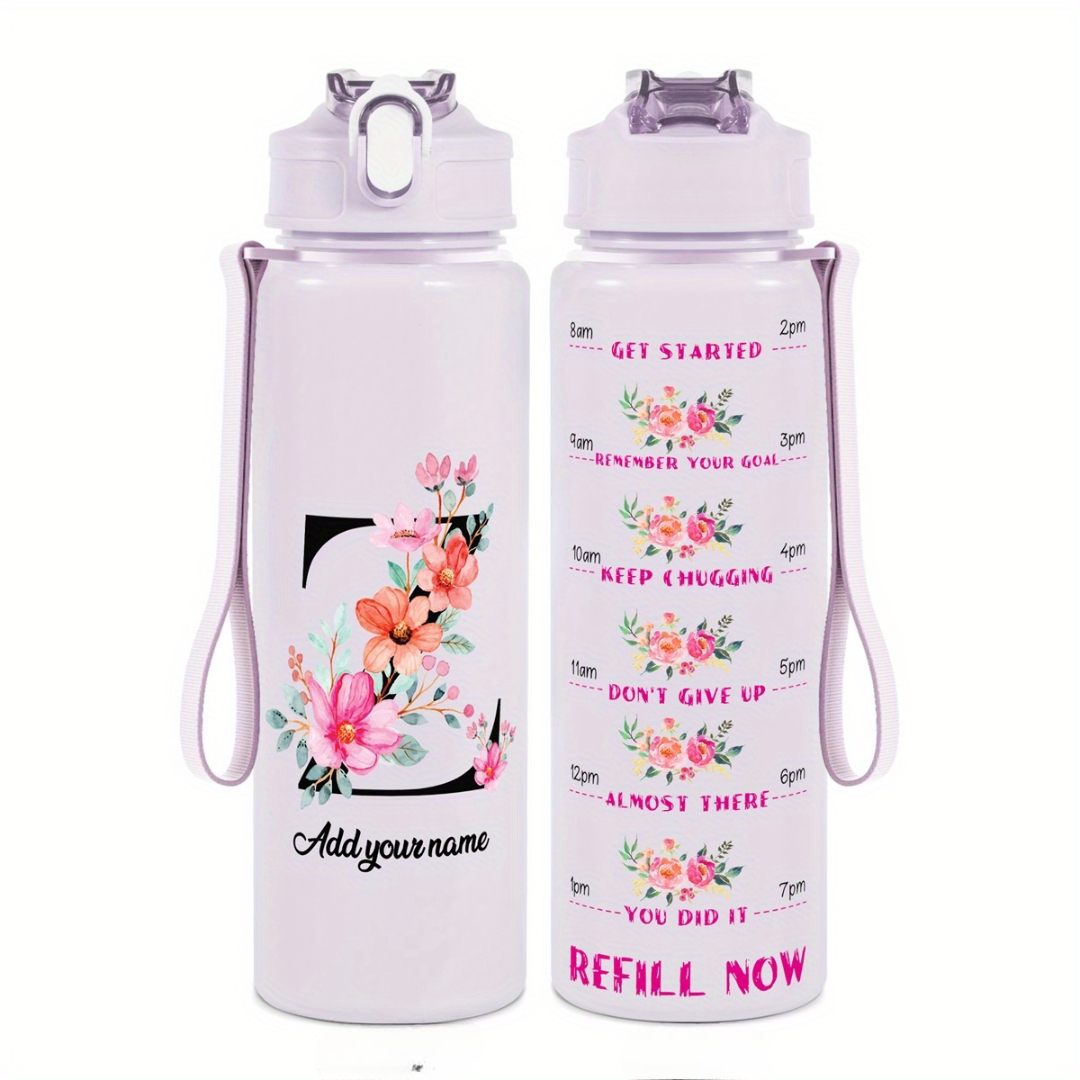 Personalized Water Tracker Bottle With Custom Name