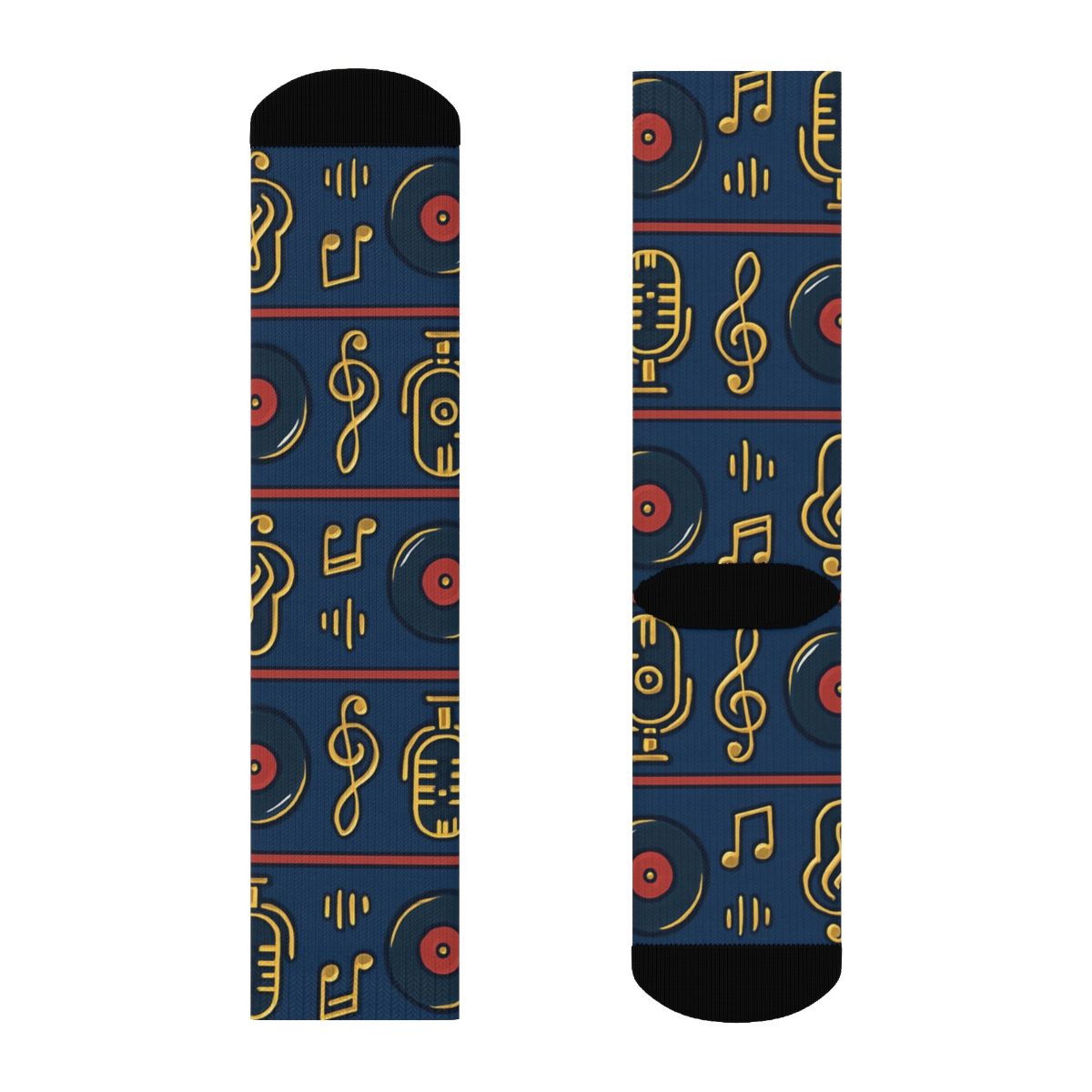Concert Skyline Musician Pattern Bands premium sports crew socks