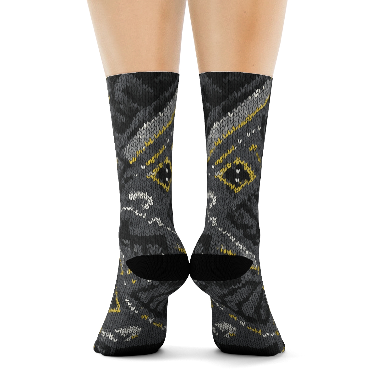 Truck Driver Tire Chevron On Slate Highway Ground premium sports crew socks