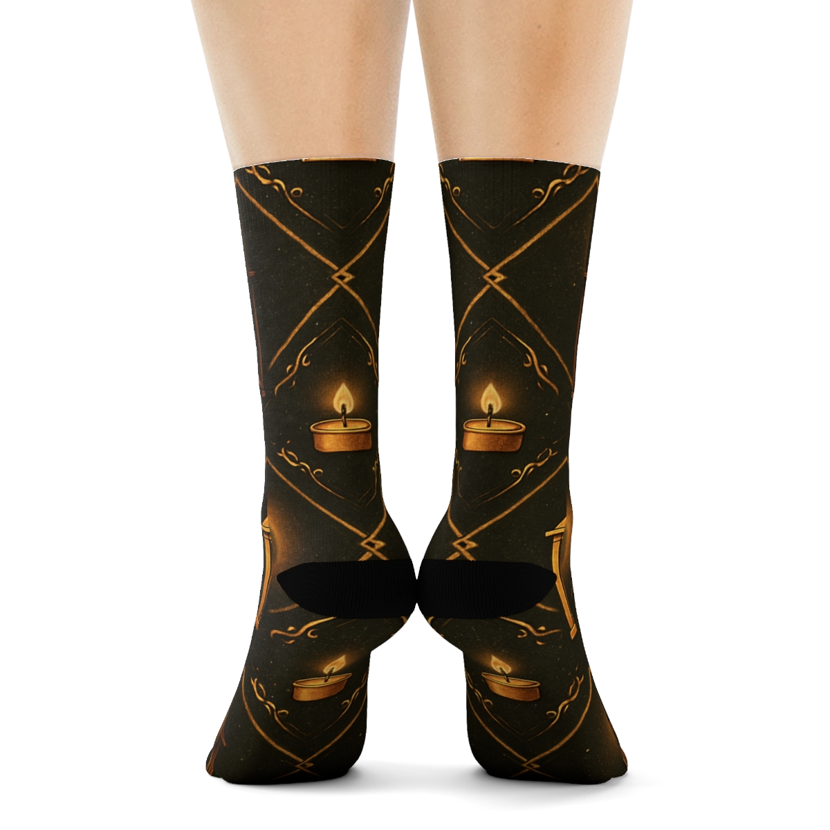 Lantern Pane Lattice, Candle Study stylish athletic crew socks
