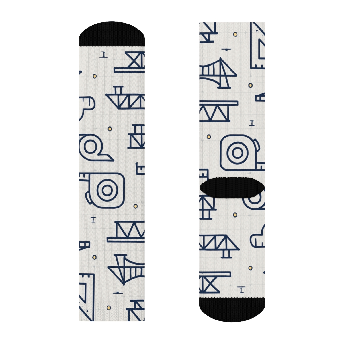 Blueprint Lattice For The Civil Engineer designer printed crew socks