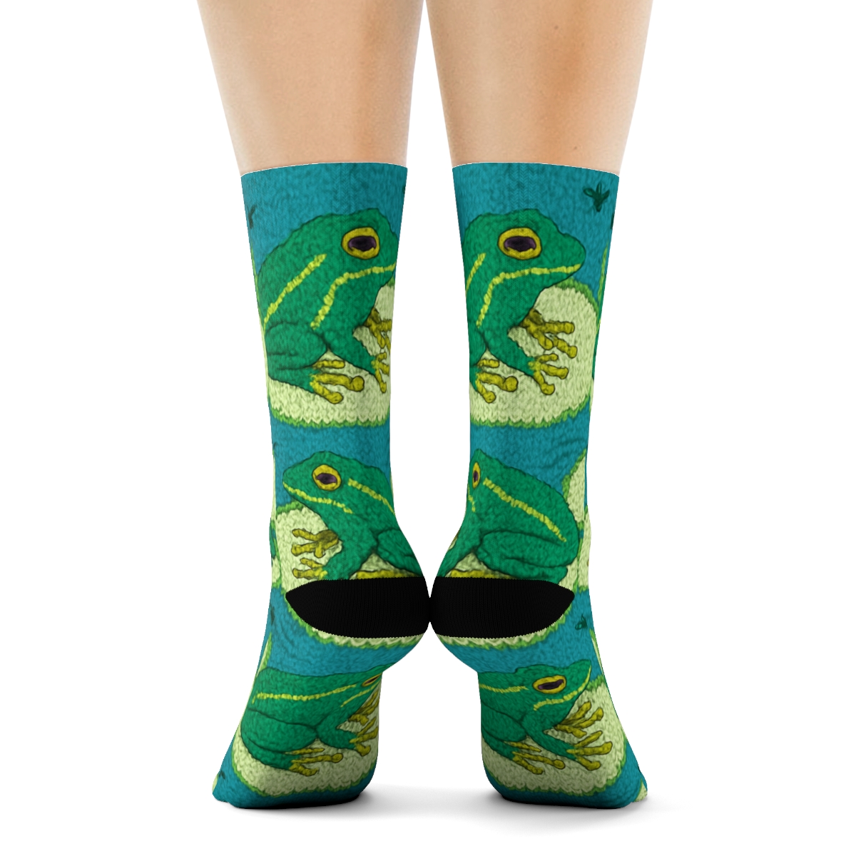 Lily Pad Lattice soft everyday crew socks