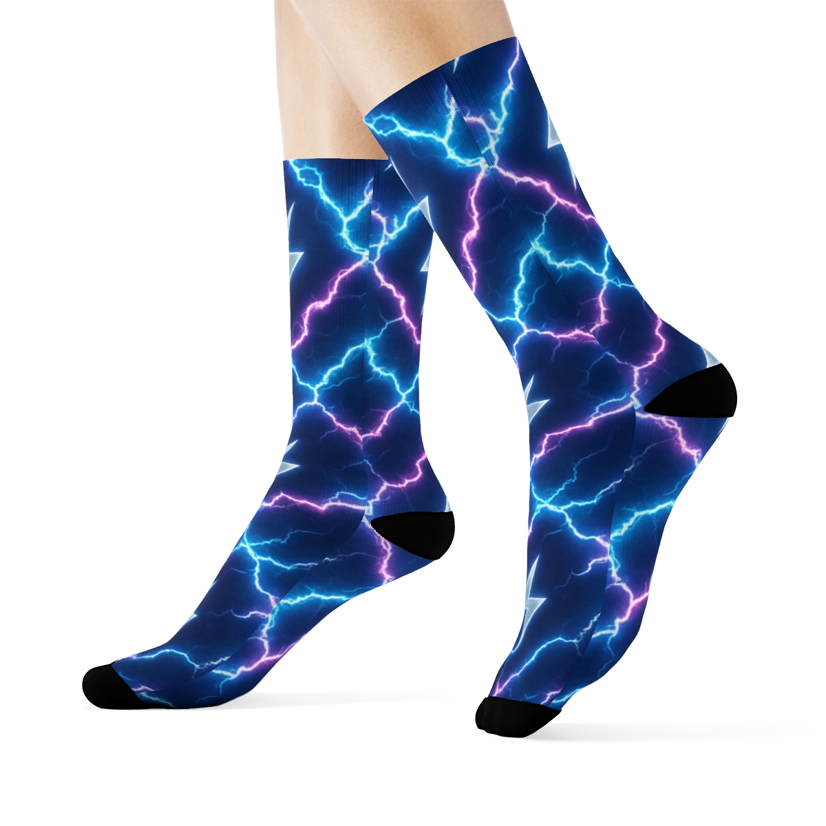 Neon Arc Quilt Tessellation soft everyday crew socks