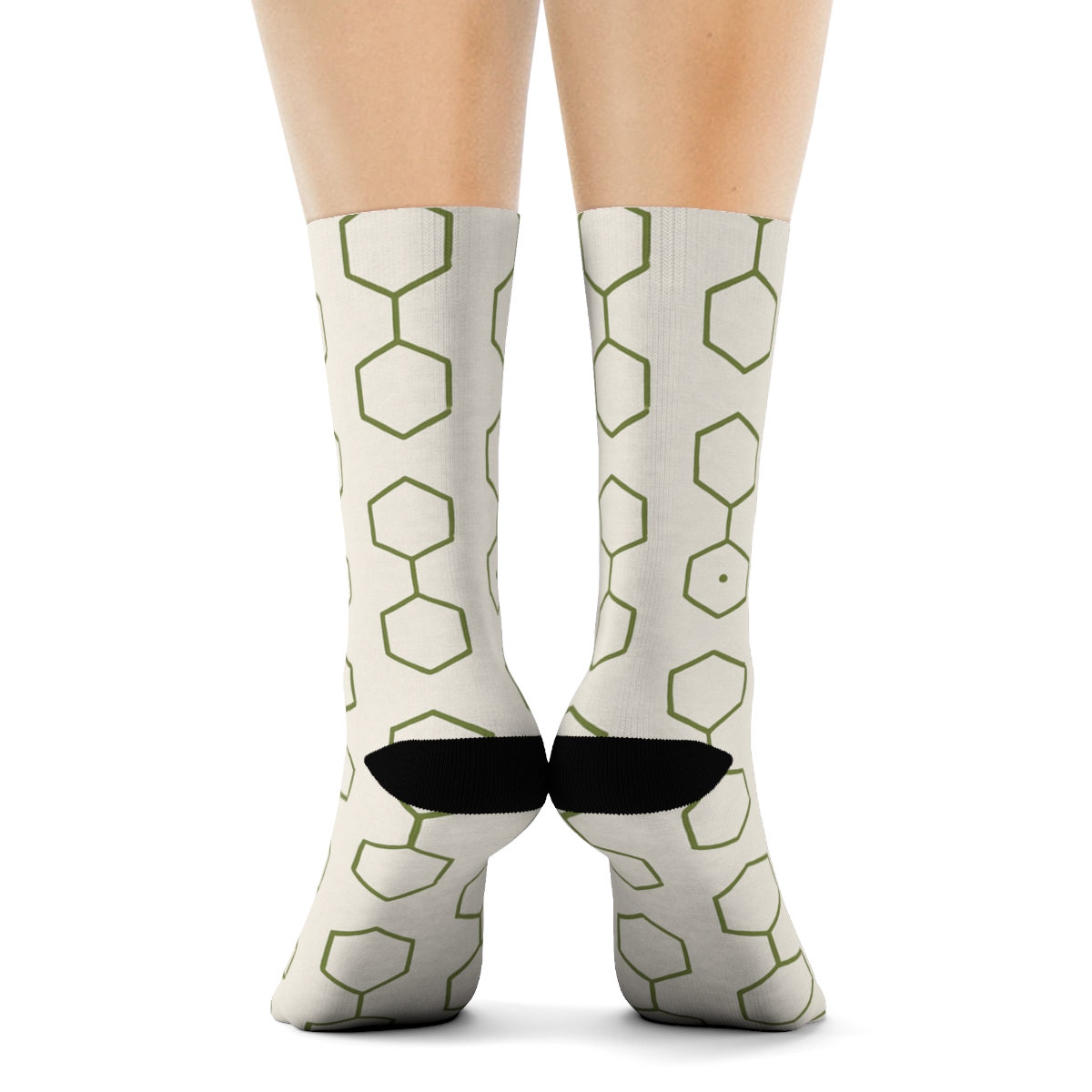 Hollow Hex Calm trendy patterned crew socks