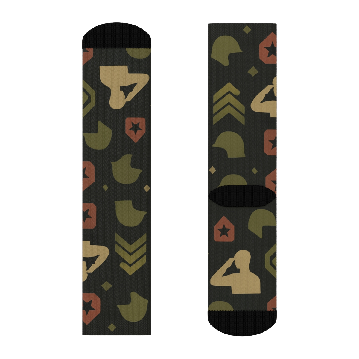 Galactic Rank Insignia With Soldier Motifs custom crew socks