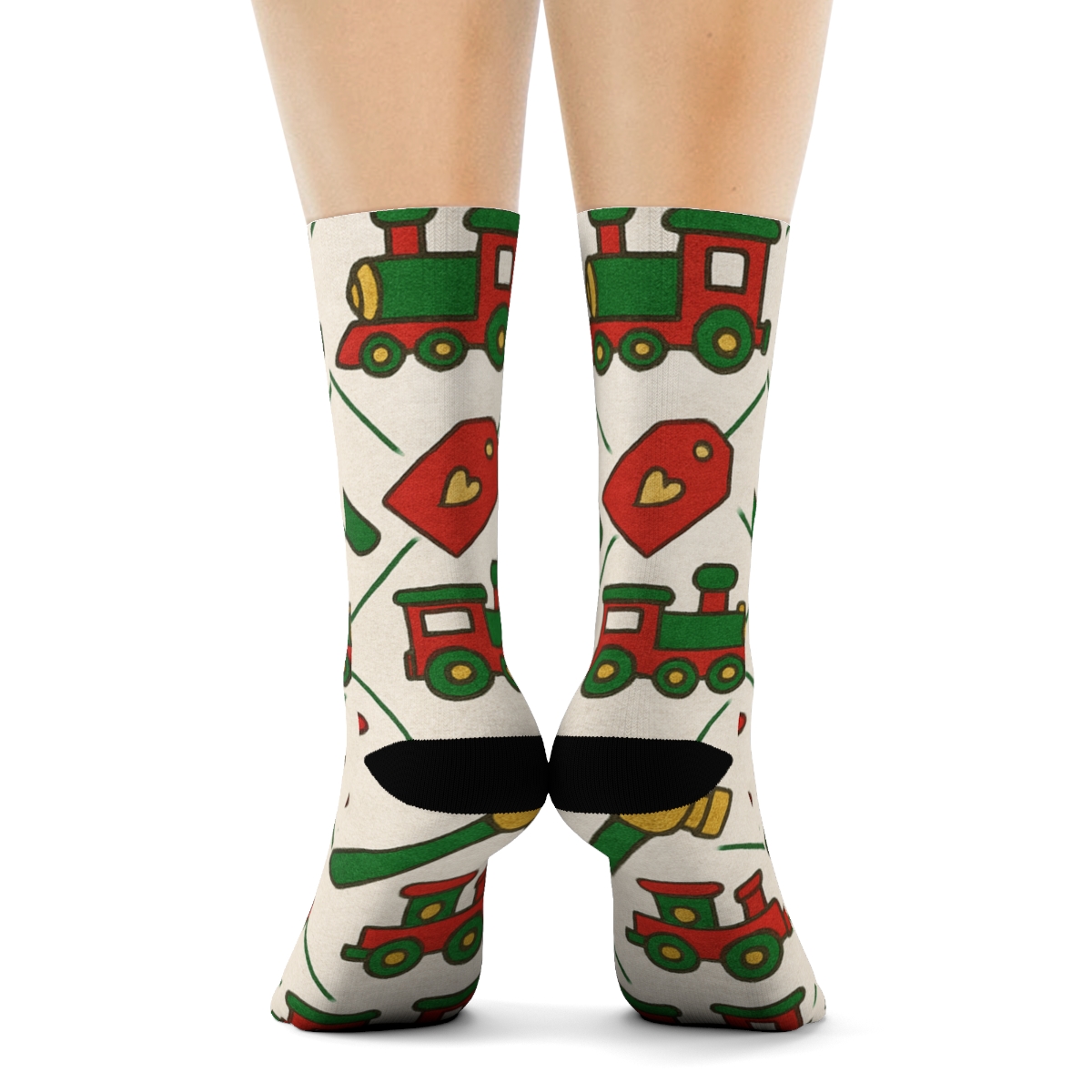 Elf Workshop Tools, Holiday Lattice Repeat stylish athletic crew socks