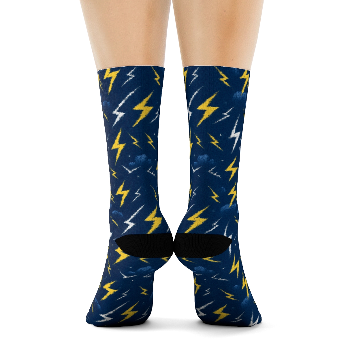 Staccato Spark Lattice designer printed crew socks