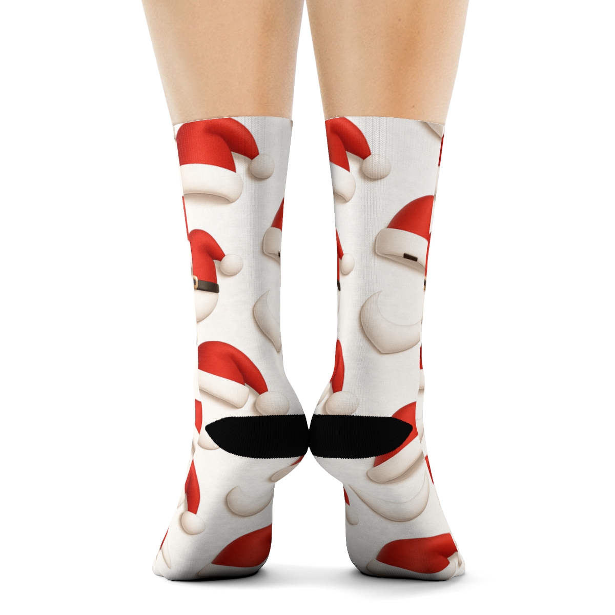 Modern Minimalist Icon Santa Hat Tessellation stylish athletic crew socks