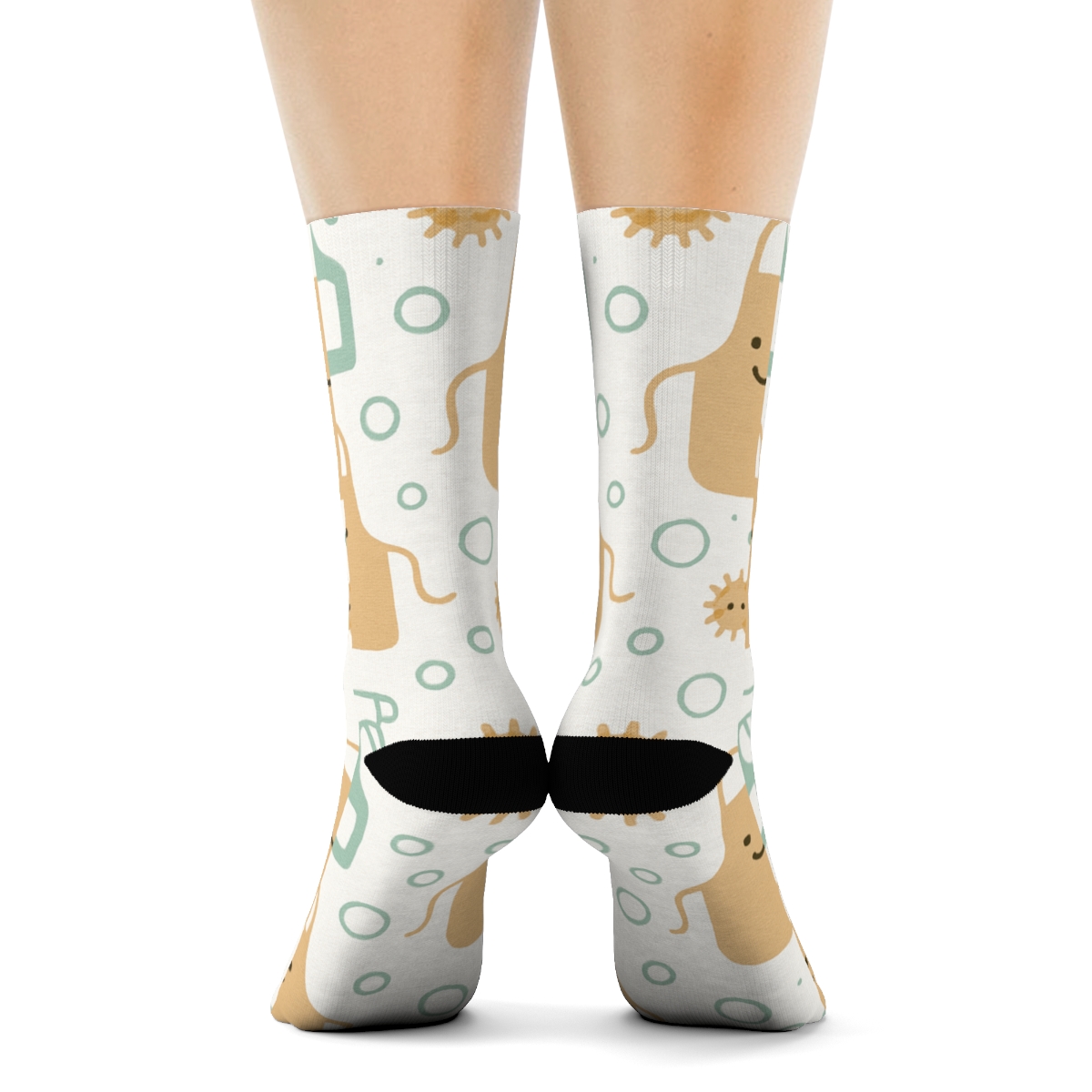 Tiled Aprons And Dust Bunnies For Housekeeper Chic soft everyday crew socksTiled Aprons and Dust Bunnies for Housekeeper Chic Crew Socks - Image 4