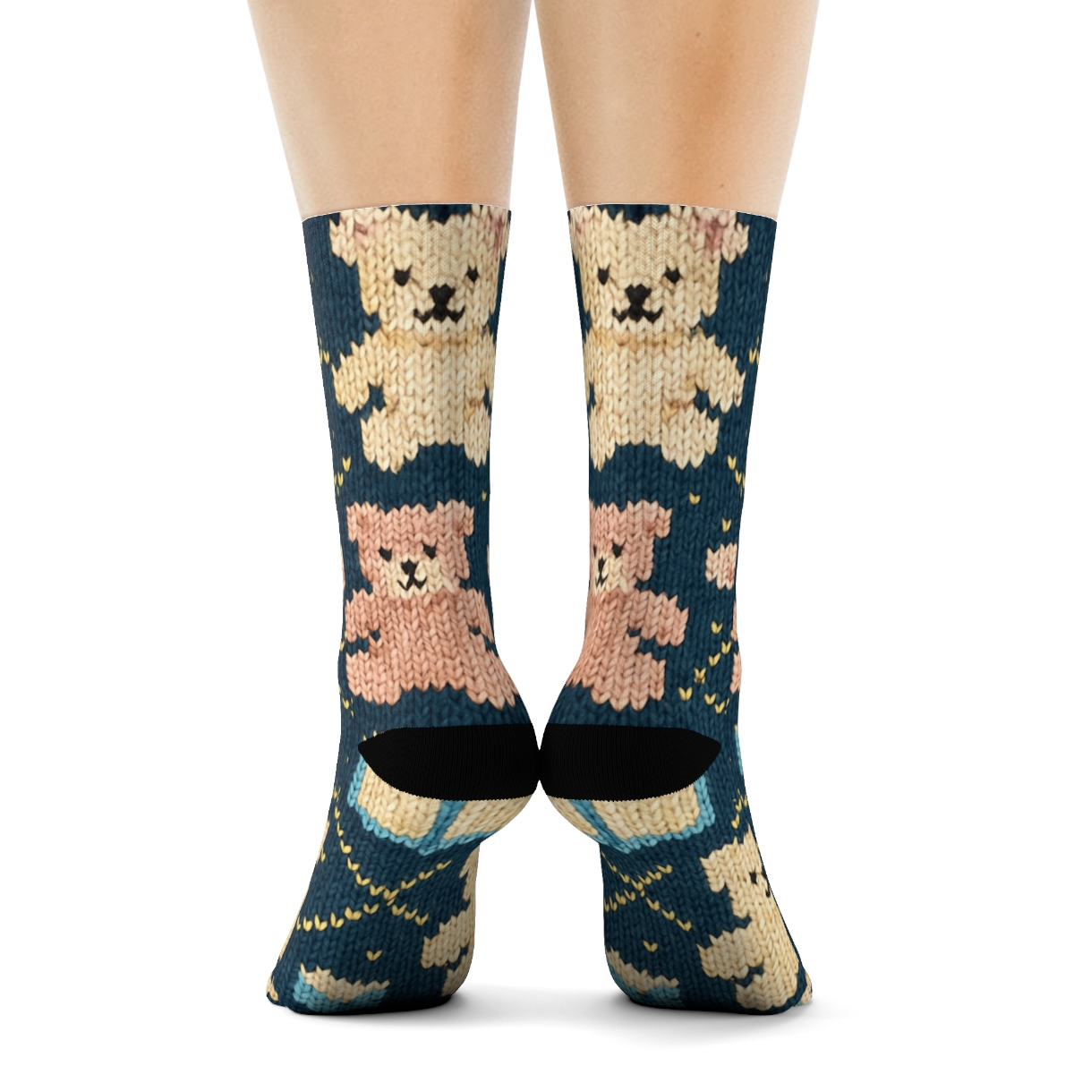 Knitted Star Nursery Childcare Worker Pattern trendy patterned crew socks