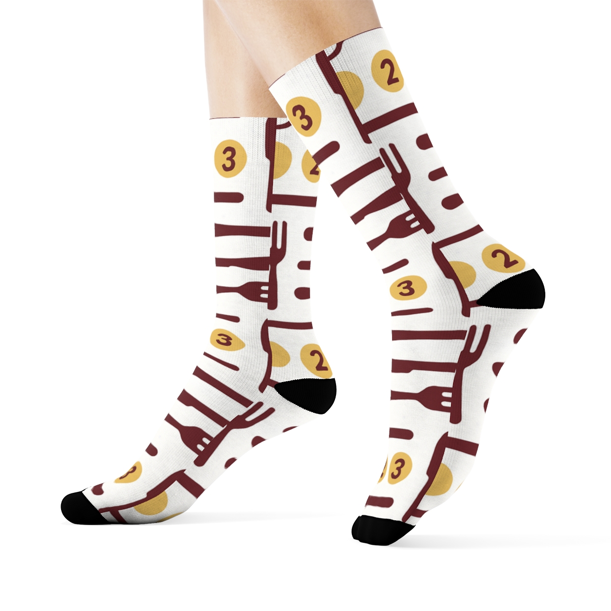 Minimal Cutlery Bands For Restaurant Manager premium sports crew socks