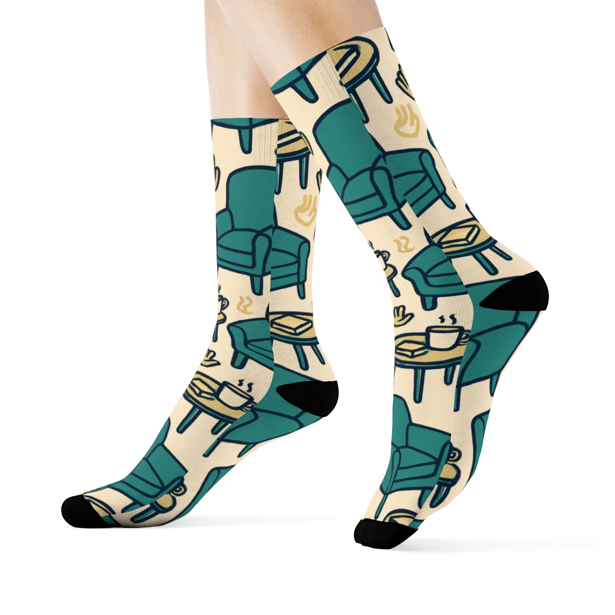 Counselor Therapy Chair Tessellation In Teal premium sports crew socks