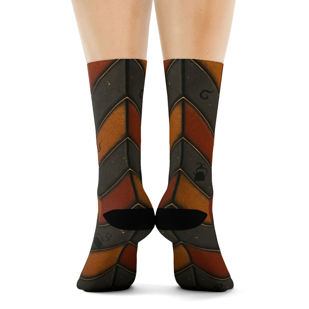 Hearth Tile Chevron Heart Crafted stylish athletic crew socks