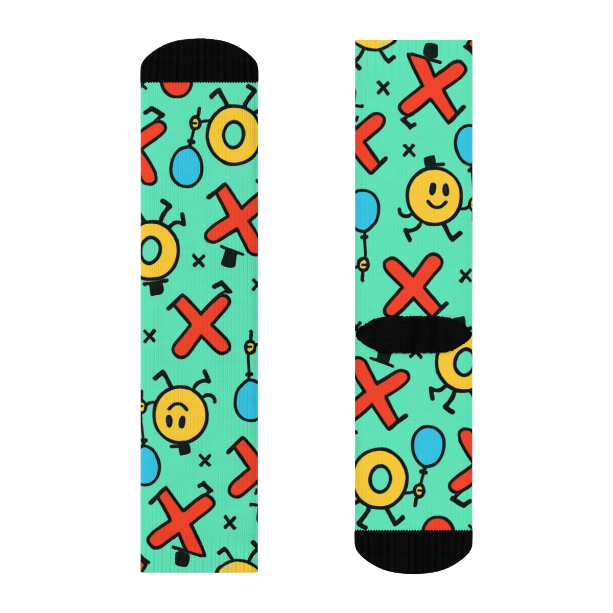 Tic Tac Toe Parade With Valentines Xo Icons Interior soft everyday crew socks