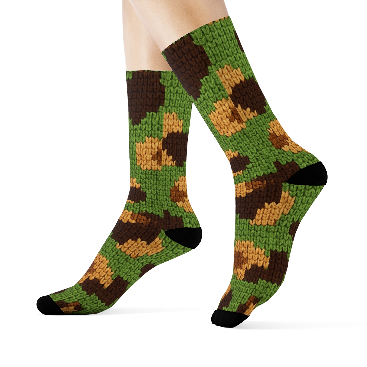 Cow Pasture Knit Spot Grid soft everyday crew socks