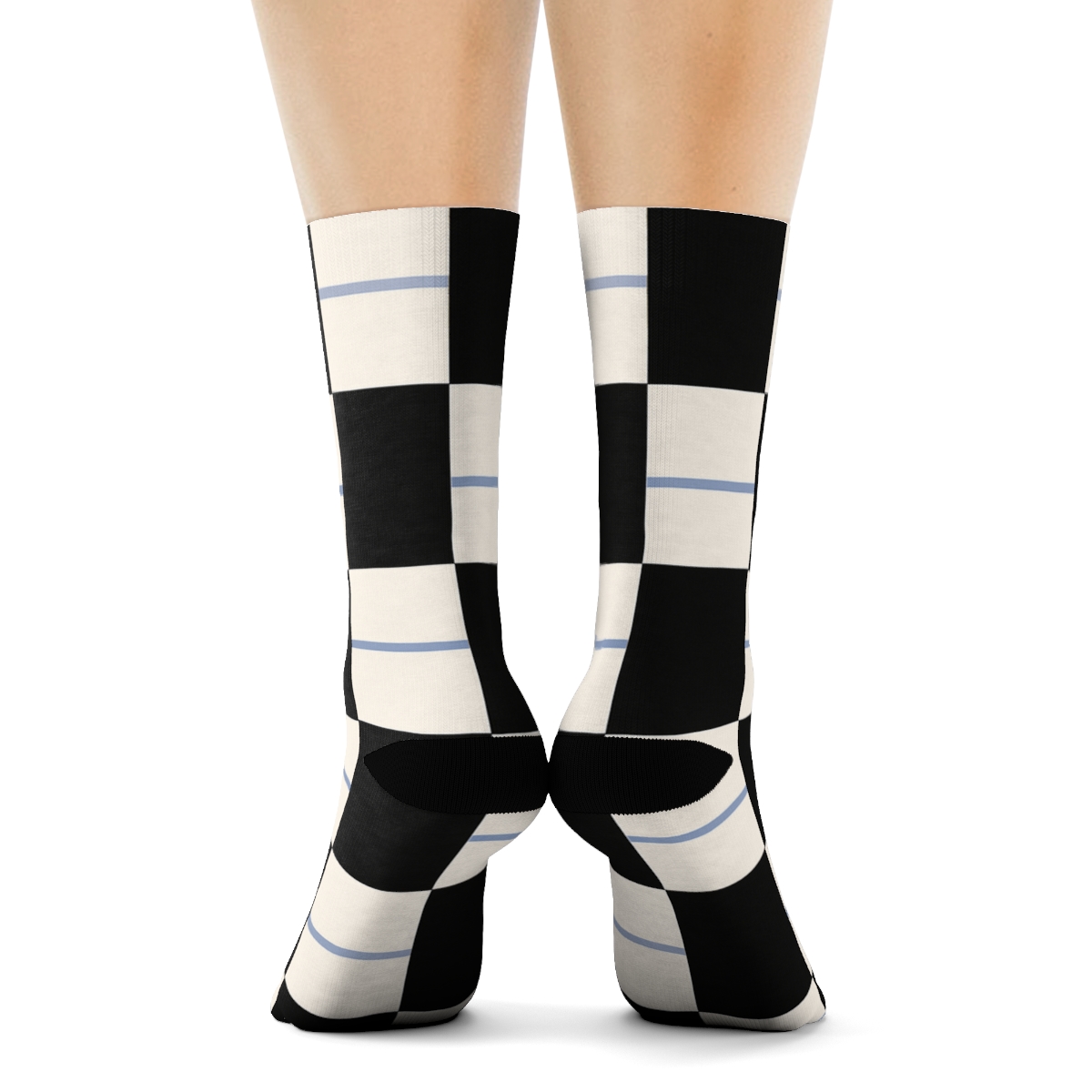 Binary Star Checker Weave soft everyday crew socks