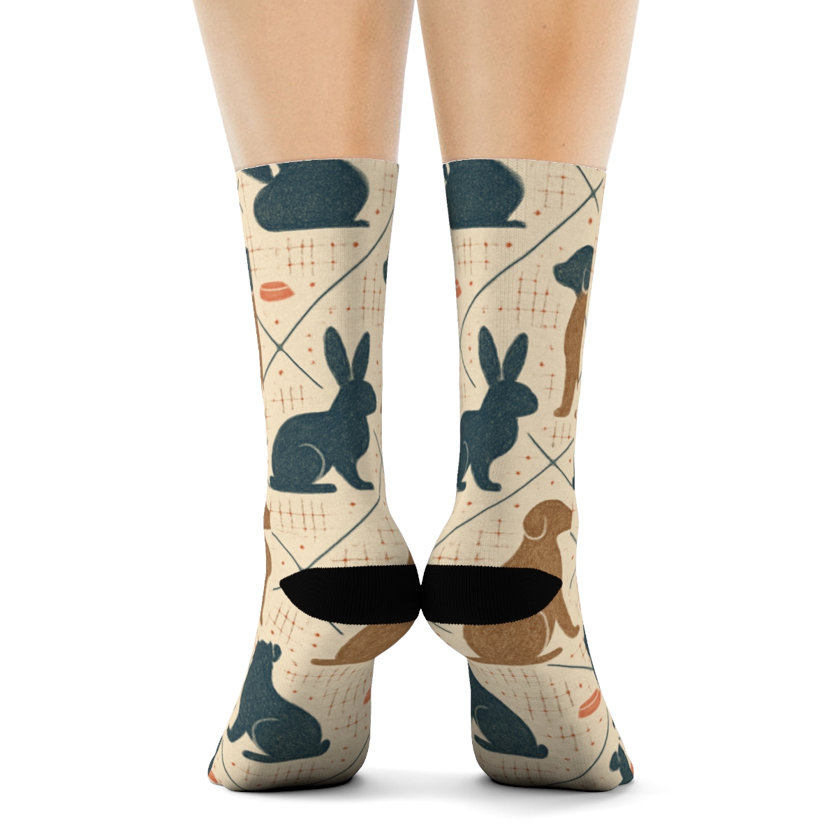 Clinic Lattice Pattern For Veterinary Technician premium sports crew socks