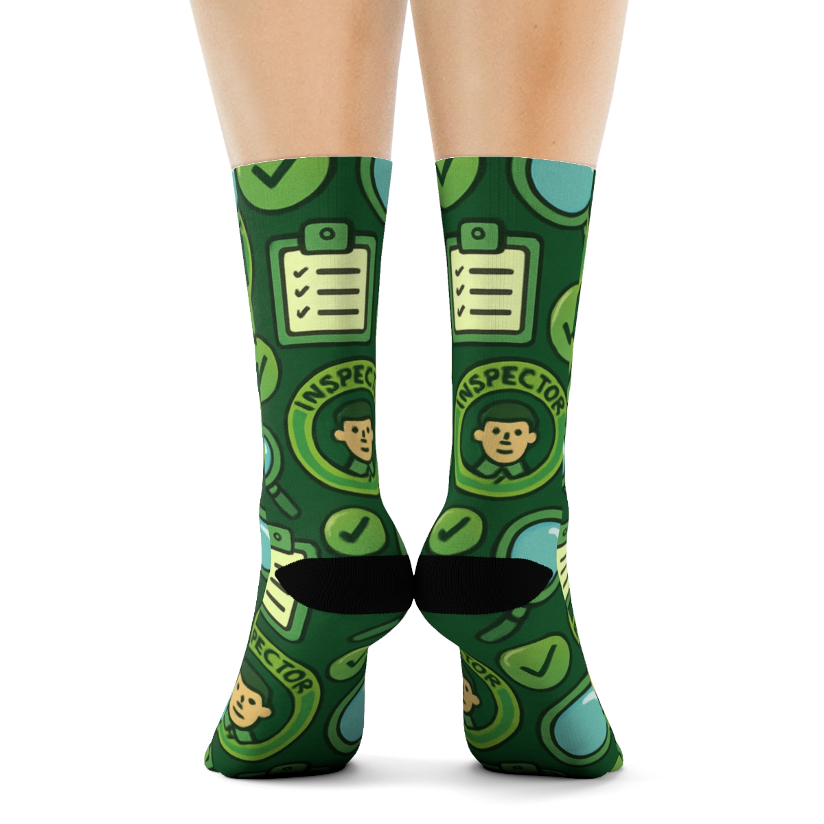 Environmental Inspector Badge Mosaic Pattern premium sports crew socks