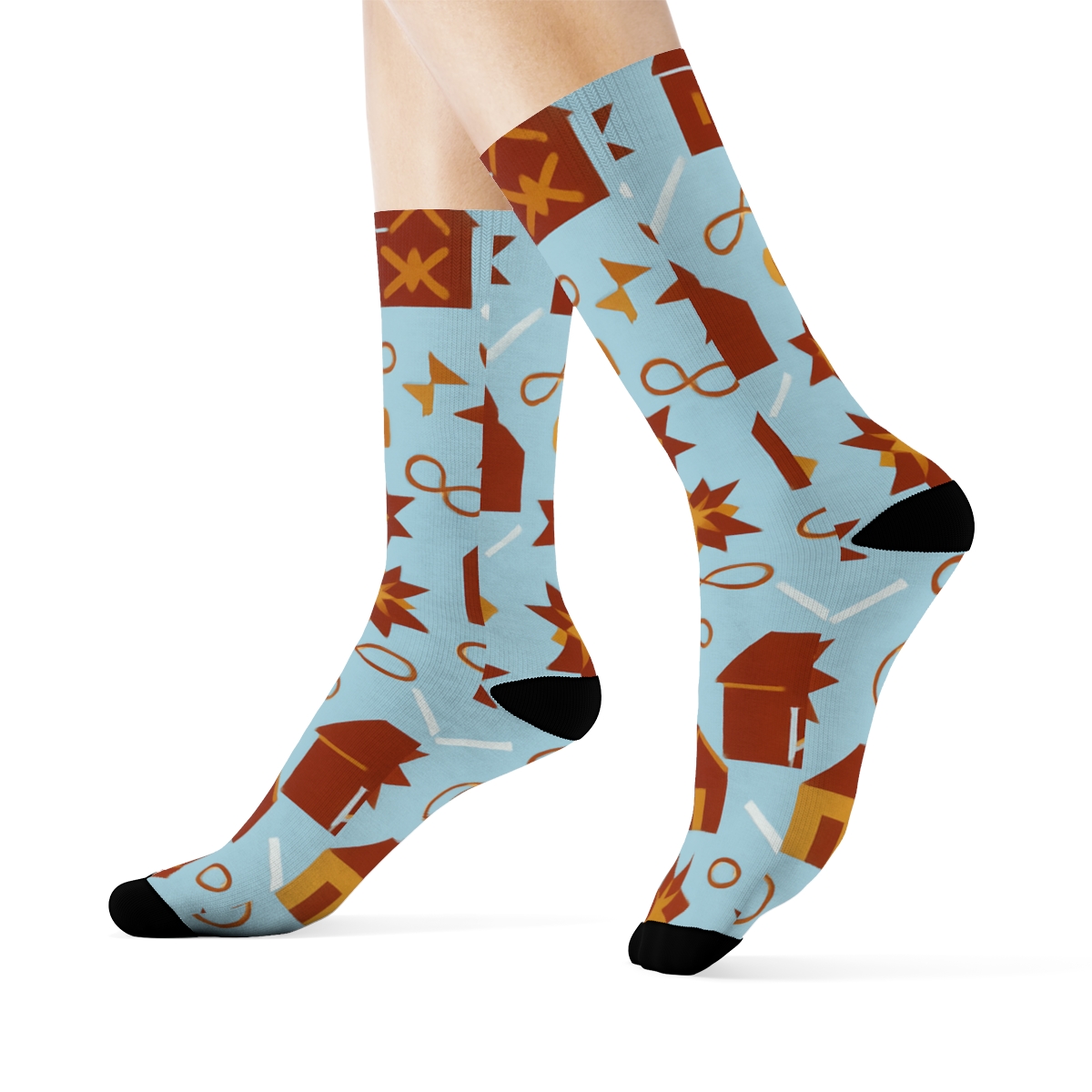 Barn Quilt Tessellation, Rancher Edition custom crew socks