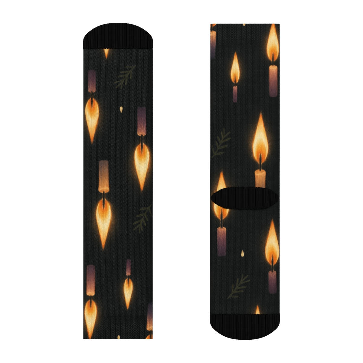 Starfield-Advent Candles Flame Scatter premium sports crew socks