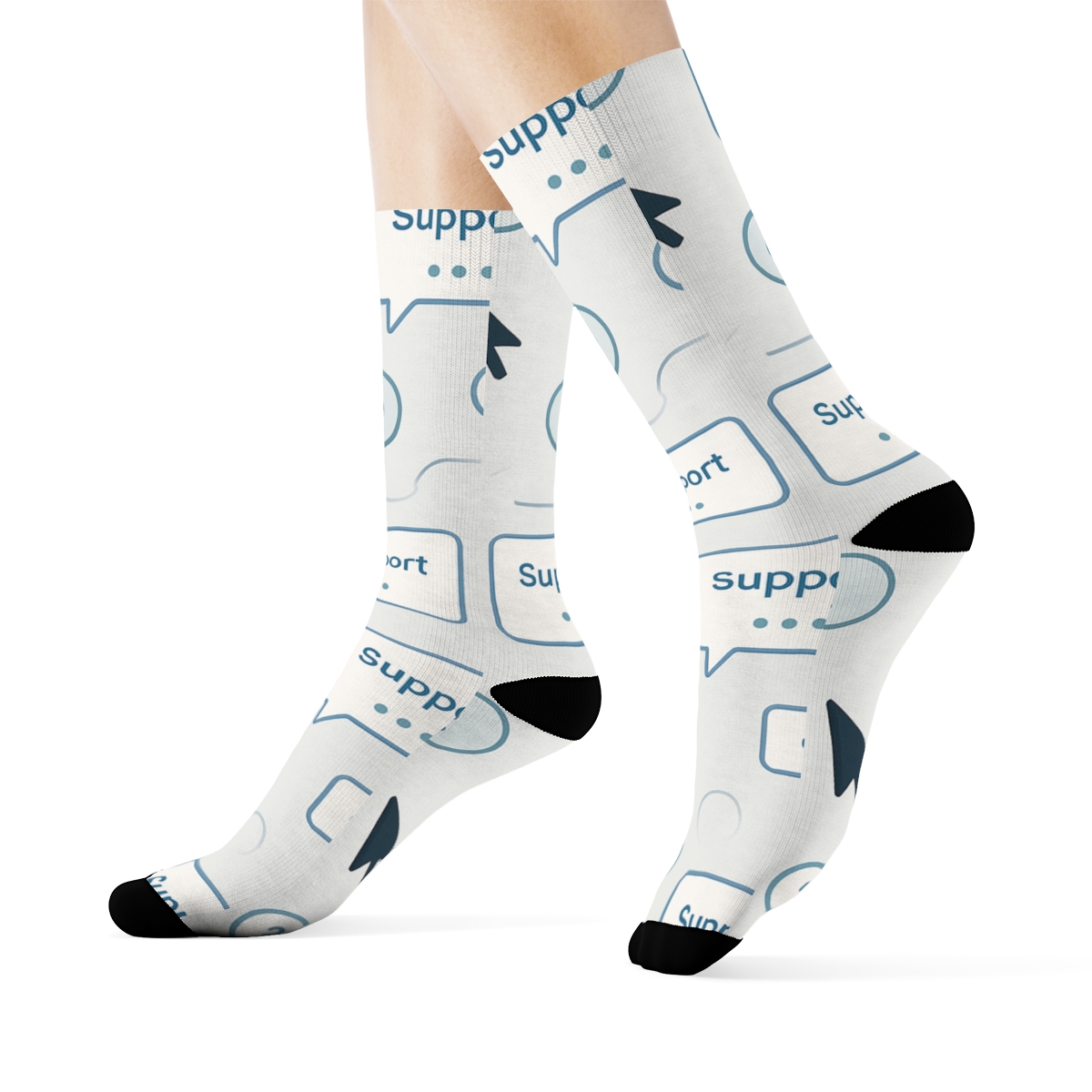 Dialog Box Calm Pattern It Support Specialist Edition soft everyday crew socks