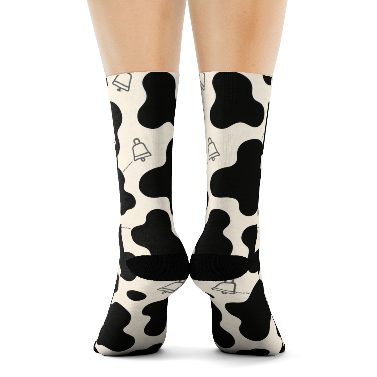 Playful Pastoral Cowbell Constellation Scatter comfortable cotton crew socks