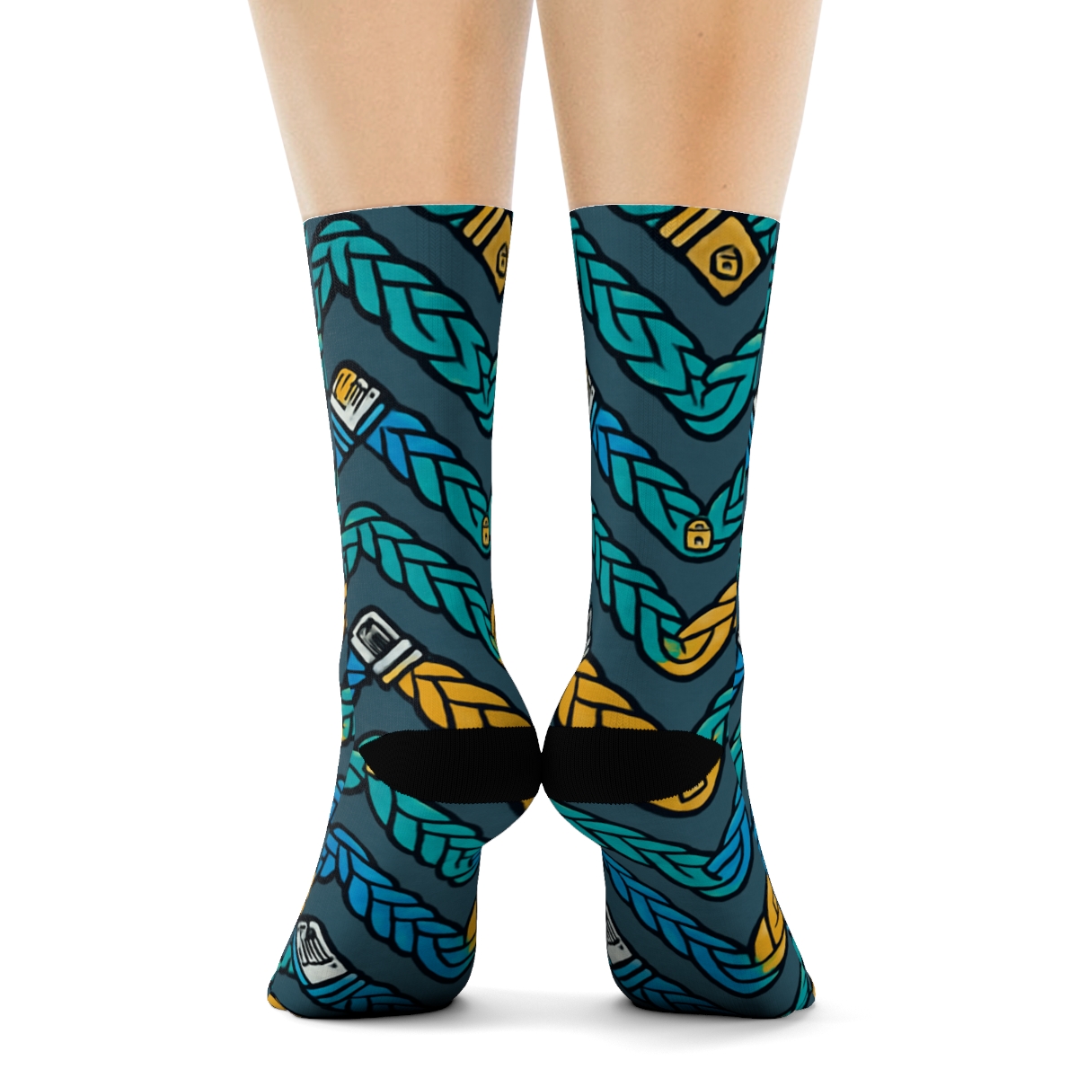 Network Administrator Nebula Cable Chevron custom crew socks