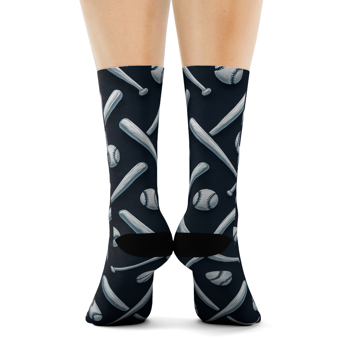 Diagonal Bat Scatter With Blue Jays premium sports crew socks