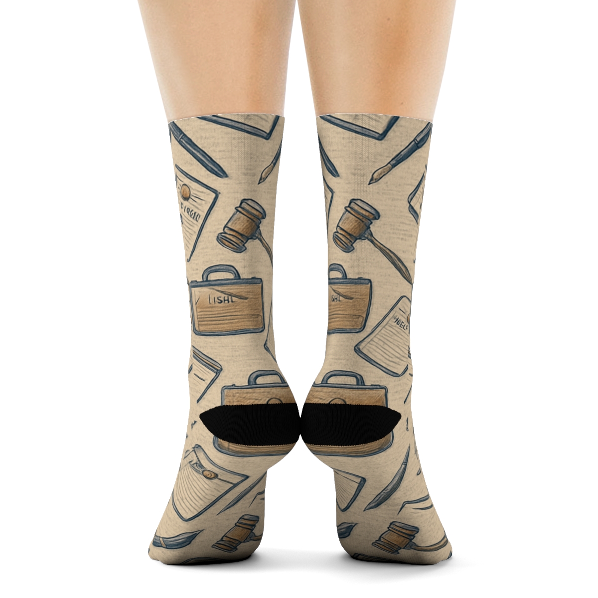 Briefcase Lattice For Paralegal Workwear trendy patterned crew socks