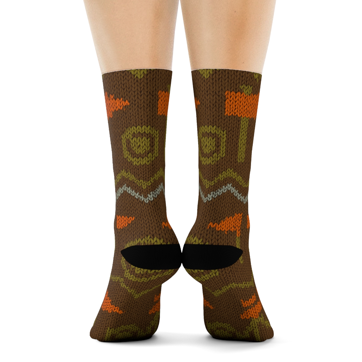 Knitted Illusion Field Kit With Surveyor Motifs personalized crew socks