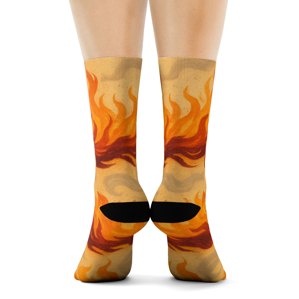 Campfire Wave Landscape personalized crew socks