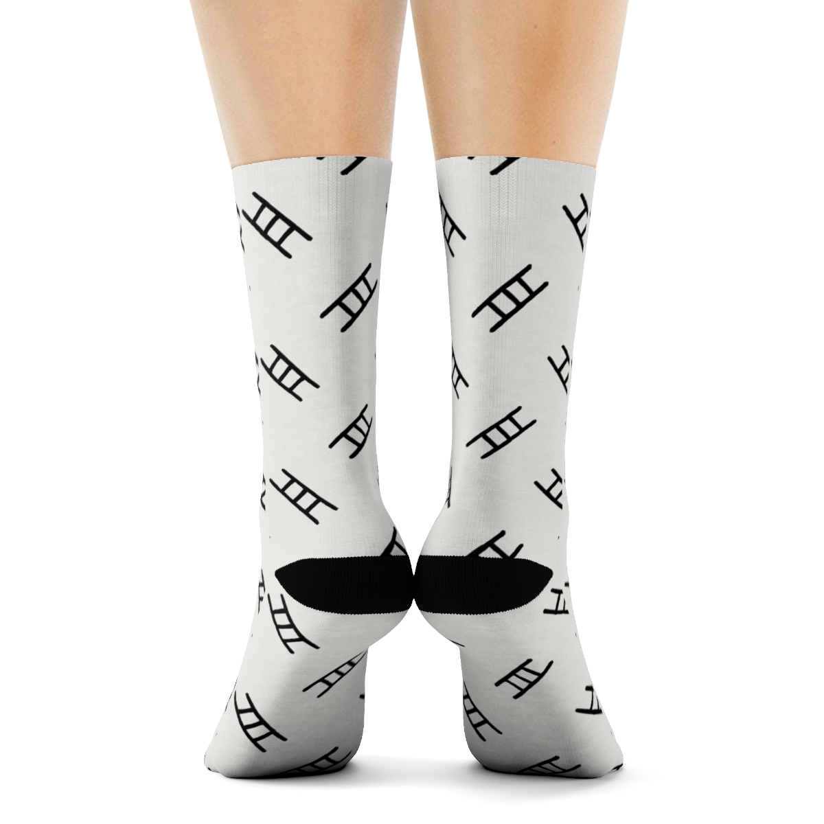 Diagonal Ladder Shift stylish athletic crew socks