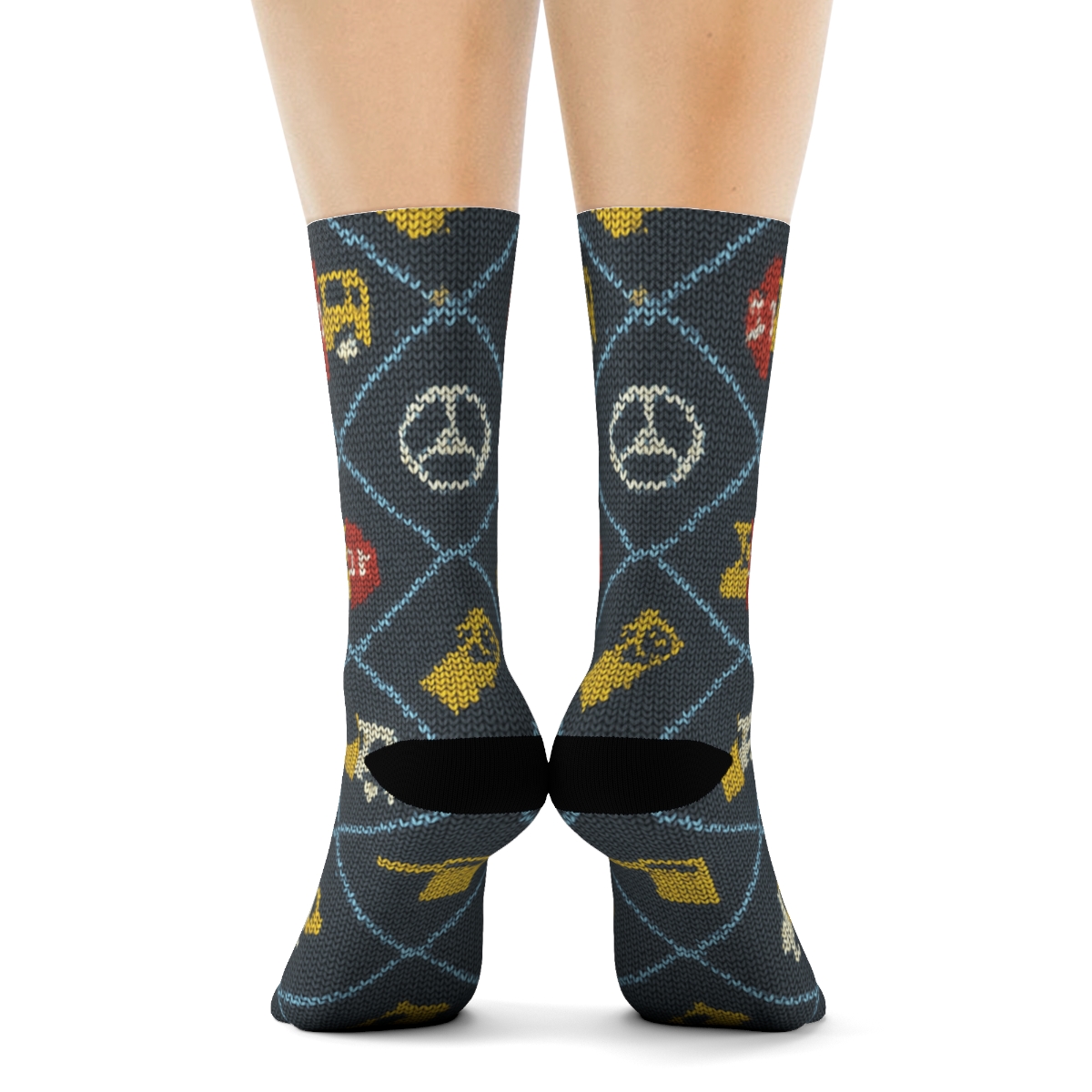 Route Patchwork For Bus Driver Days personalized crew socks