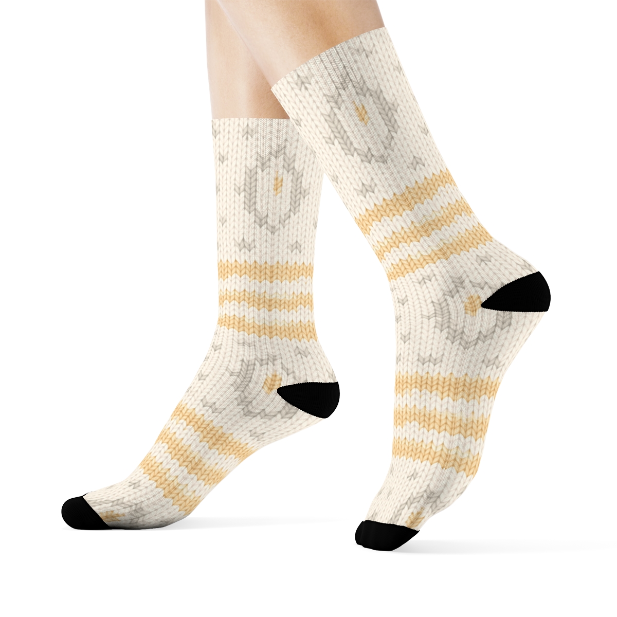 Angel Knit Illusion Cloud Strata Tiles premium sports crew socks