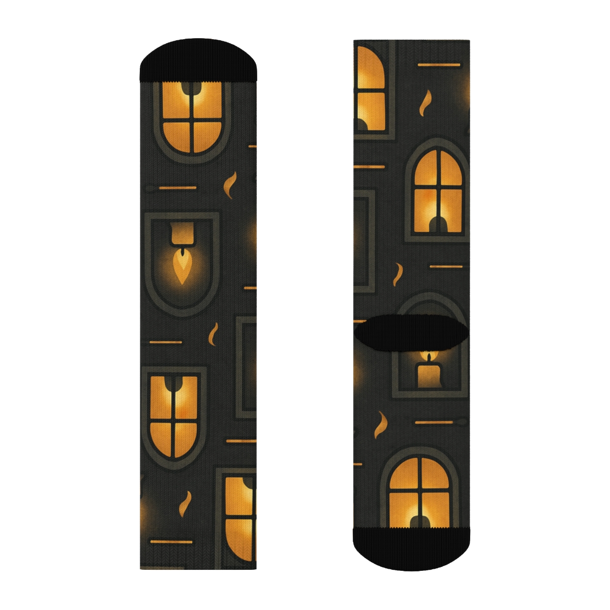 Lantern Pane Lattice With Candle Glow premium sports crew socks