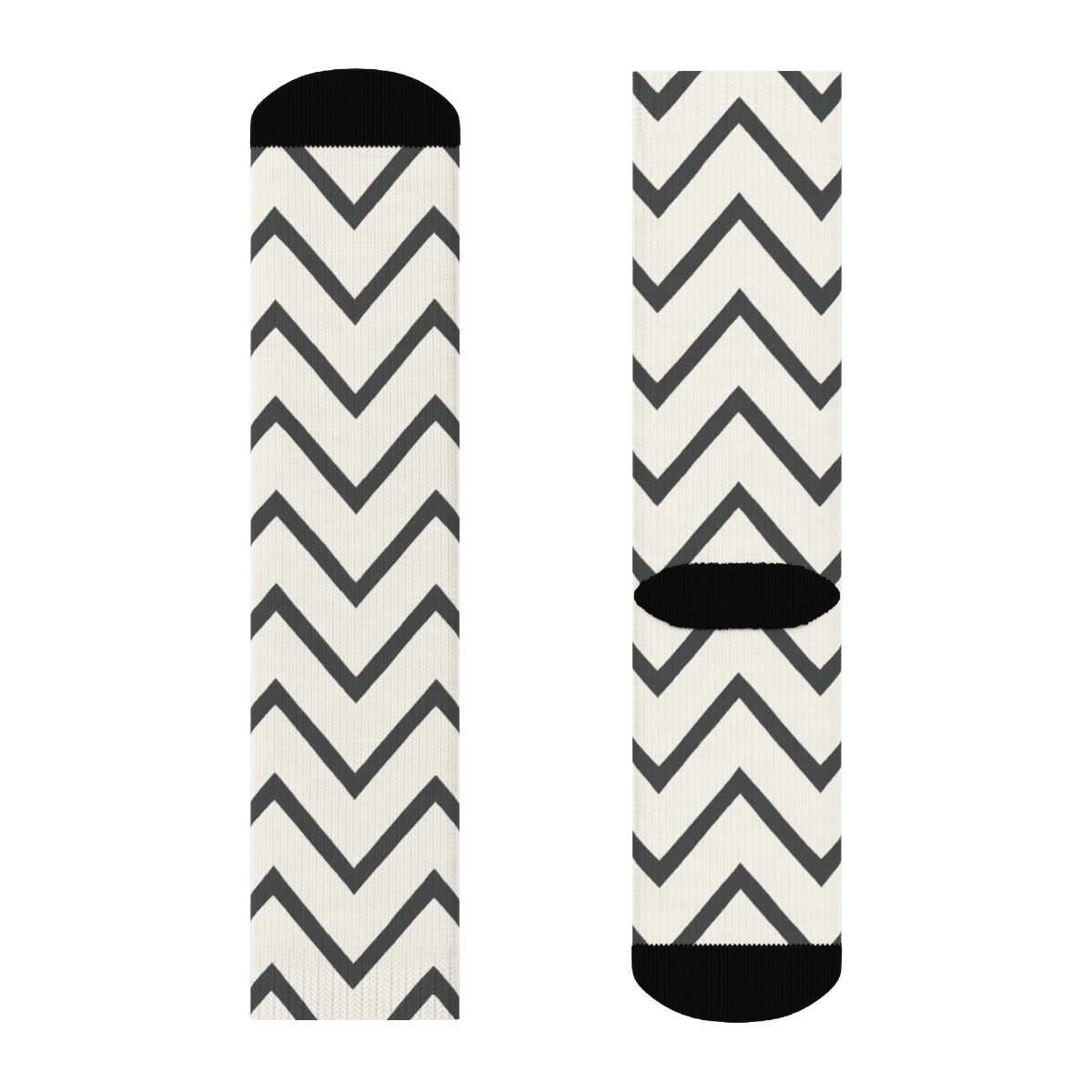Slim Chevron March trendy patterned crew socks