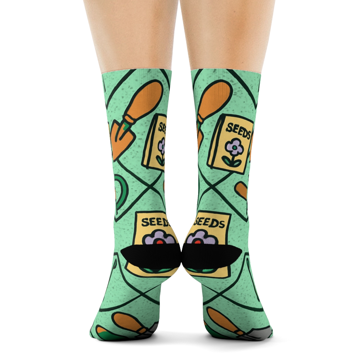 Watering Can Trellis Pattern For The Gardener stylish athletic crew socks